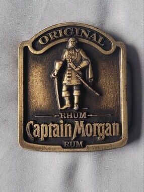 Captain Morgan Rum Brass Tone Belt Buckle